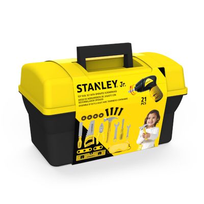 Stanley Jr. Tool Set for Kids, 21-Piece Kids Tool Box - Ideal Tool Sets for Age 3+, Tool Box for Early Learning and Development, Child-Safe and Durable