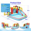 7-in-1 Inflatable Slide Water Park Bounce House Outdoor Football Garden Bouncer with Splash Pool&Water Gun&Climbing Wall&Basketball&Football view 3