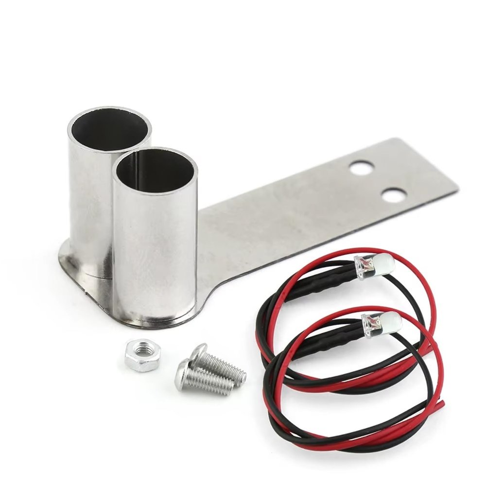 Compatible with Redcat for HPI for Tamiya D4 D5 for Kyosho Metal Exhaust Pipe Tail Throat with Light 1/10 RC for Racing Drift Car RC Car Accessories(A)