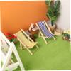 5Pcs Dollhouse Chair, 1:12 Scale Miniature Chair, 5 Colors Dollhouse Furniture for DIY, Landscape, Beach view 4