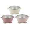 PandaEar 3 Pack Stainless Steel Suction Baby Bowls & 3 Baby Feeding Spoons | Non-Slip Stay Put Bowls & Soft Silicone First Stage Spoons for Toddlers, BPA-Free Baby Led Weaning Set (Pink White) view 4
