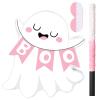 Aoriher Ghost Piata Pink Halloween Piata White Pink Ghost Party Piata with Bat Stick Blindfold Mask Confetti for Halloween Holiday Theme Festival Birthday Party Supplies Decoration (Boo) view 1