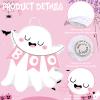 Aoriher Ghost Piata Pink Halloween Piata White Pink Ghost Party Piata with Bat Stick Blindfold Mask Confetti for Halloween Holiday Theme Festival Birthday Party Supplies Decoration (Boo) view 3