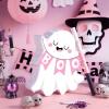 Aoriher Ghost Piata Pink Halloween Piata White Pink Ghost Party Piata with Bat Stick Blindfold Mask Confetti for Halloween Holiday Theme Festival Birthday Party Supplies Decoration (Boo) view 4