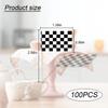 100 Pack Checkered Racing Flag Toothpicks - Checkered Flag Decorations for Cupcakes, Party Platters, Sports Themed Events view 4