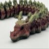 Articulated Dragon Figure with Detailed Head, Copper Gradient Color, Bronze Fantasy Creature Toy view 4