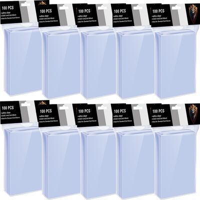 1000 Counts Card Sleeves for Trading Cards,Soft Penny Card Sleeves,Clear Plastic Standard Size Card Protectors for MTG, TCG,Sports Collectibles (Basketball, Baseball, Football)(1000)