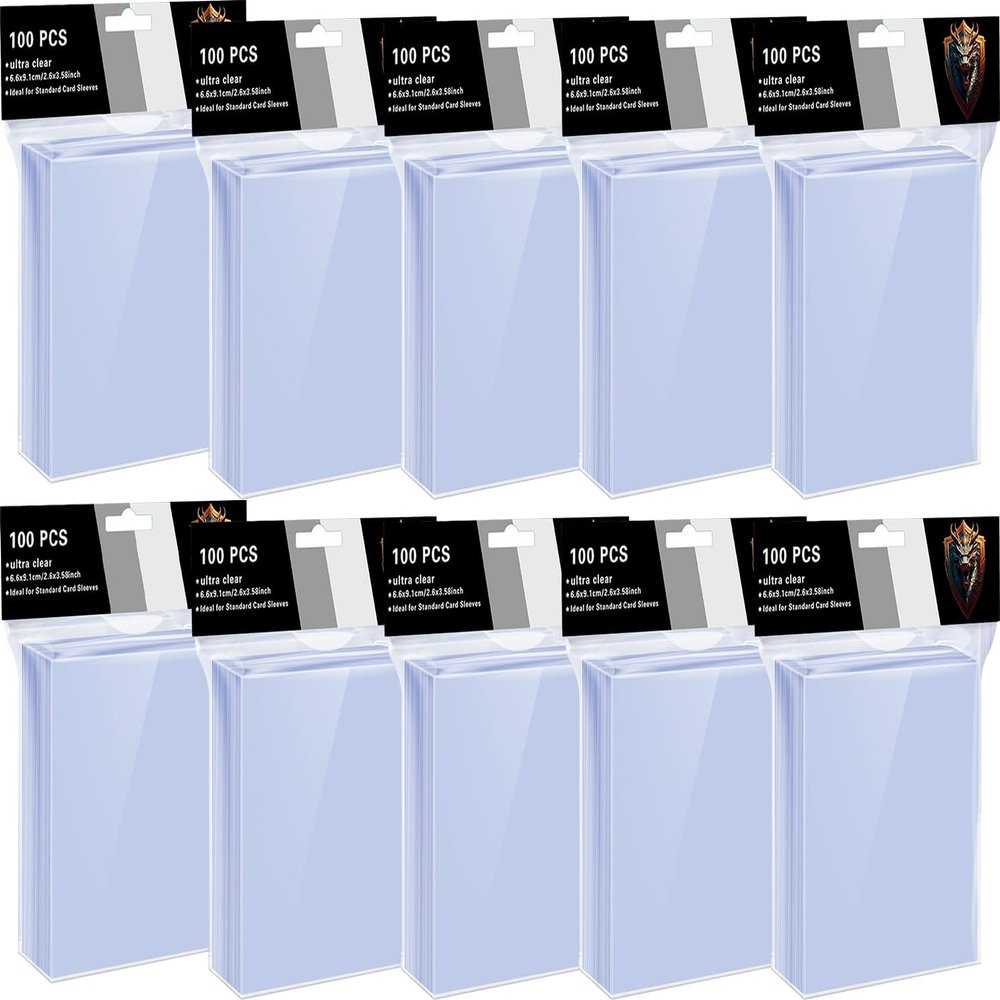 1000 Counts Card Sleeves for Trading Cards,Soft Penny Card Sleeves,Clear Plastic Standard Size Card Protectors for MTG, TCG,Sports Collectibles (Basketball, Baseball, Football)(1000)