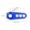 MECCANIXITY 2pcs Aluminum Alloy 1/18 25T Steering Servo Arm Horn Black/Dark Blue for DIY RC Car/Boat/Airplane Boat Accessories view 2