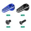 MECCANIXITY 2pcs Aluminum Alloy 1/18 25T Steering Servo Arm Horn Black/Dark Blue for DIY RC Car/Boat/Airplane Boat Accessories view 3