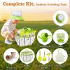 Kids Gardening Tool Set 18PCS Kids Toddler Gardening Set Includes Tote Bag Watering Can Apron Hat Rake Shovel Spoon Gloves Plant Pots and Labels, Outdoor Toys Gift for Boys Girls (Green) view 3