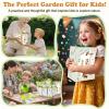 Kids Gardening Tool Set 18PCS Kids Toddler Gardening Set Includes Tote Bag Watering Can Apron Hat Rake Shovel Spoon Gloves Plant Pots and Labels, Outdoor Toys Gift for Boys Girls (Green) view 4