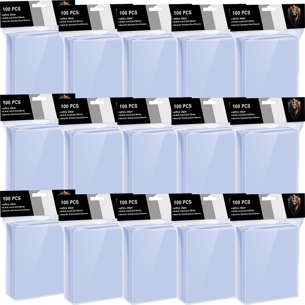 1500 Counts Card Sleeves for Trading Cards,Soft Penny Card Sleeves,Clear Plastic Standard Size Card Protectors for MTG, TCG,Sports Collectibles (Basketball, Baseball, Football)(1500)