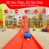 Flexible Race Track Toys for Kids: 20 Ft Flex Race Car Ramp Track with Suction Cups - Rolls Up Portable DIY Racetrack with 4 Racing Cars- Birthday Gifts for Boys Girls Ages 3+ view 2