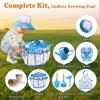 Kids Gardening Tool Set 18PCS Kids Toddler Gardening Set Includes Tote Bag Watering Can Apron Hat Rake Shovel Spoon Gloves Plant Pots and Labels, Outdoor Toys Gift for Boys Girls (Blue) view 3