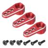 MECCANIXITY 3pcs Aluminum Alloy 1/18 25T Steering Servo Arm Horn Red for DIY RC Car/Boat/Airplane Boat Accessories view 1