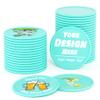 200-1000 Custom Plastic Poker Chips, Drink Token Chips Personalized Double Sided Full Color Printing with Logo Image Text, Custom Tokens for Bar, Party, Business Cards and Promotions (Lake Blue) view 1
