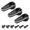 MECCANIXITY 3pcs Aluminum Alloy 1/18 25T Steering Servo Arm Horn Black for DIY RC Car/Boat/Airplane Boat Accessories view 1