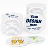 200-1000 Custom Plastic Poker Chips, Drink Token Chips Personalized Double Sided Full Color Printing with Logo Image Text, Custom Tokens for Bar, Party, Business Cards and Promotions (White) view 1