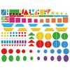 BEUNITONE 160pcs Building Blocks Felt Board Pieces Flannel Board Precut Figures for Birthday Gifts Wall Hanging Decoration view 1