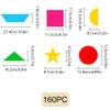 BEUNITONE 160pcs Building Blocks Felt Board Pieces Flannel Board Precut Figures for Birthday Gifts Wall Hanging Decoration view 2