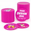 200-1000 Custom Plastic Poker Chips, Drink Token Chips Personalized Double Sided Full Color Printing with Logo Image Text, Custom Tokens for Bar, Party, Business Cards and Promotions (Rose Red) view 1