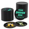 200-1000 Custom Plastic Poker Chips, Drink Token Chips Personalized Double Sided Full Color Printing with Logo Image Text, Custom Tokens for Bar, Party, Business Cards and Promotions (Black) view 1