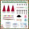 3 Pack Snowman Kits,Fun Build a Snowman Craft for Kids Gifts Winter Family Activity, Christmas Making Snowmen Kit with 3 Scarves, 3 Santa Hats view 2