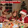3 Pack Snowman Kits,Fun Build a Snowman Craft for Kids Gifts Winter Family Activity, Christmas Making Snowmen Kit with 3 Scarves, 3 Santa Hats view 4