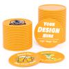 200-1000 Custom Plastic Poker Chips, Drink Token Chips Personalized Double Sided Full Color Printing with Logo Image Text, Custom Tokens for Bar, Party, Business Cards and Promotions (Orange) view 1