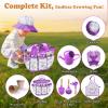Kids Gardening Tool Set 18PCS Kids Toddler Gardening Set Includes Tote Bag Watering Can Apron Hat Rake Shovel Spoon Gloves Plant Pots and Labels, Outdoor Toys Gift for Boys Girls (Purple) view 3