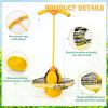 Layhit 2 Pcs Pogo Jumper with Handle for Kids Pump Pogo Ball Stick Jumper Balance Bounce Ball with Pump and Strong Grip for Adults Teen Indoor Outdoor(Green and Yellow,Classic) view 3