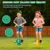 Layhit 2 Pcs Pogo Jumper with Handle for Kids Pump Pogo Ball Stick Jumper Balance Bounce Ball with Pump and Strong Grip for Adults Teen Indoor Outdoor(Green and Yellow,Classic) view 4