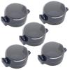 5 Pcs Stove Knob Safety Covers, Adhesive Gas Stove Protectors, Heat-Resistant, Pet & Child Proof with Secure Lid view 1