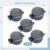5 Pcs Stove Knob Safety Covers, Adhesive Gas Stove Protectors, Heat-Resistant, Pet & Child Proof with Secure Lid view 3