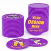 200-1000 Custom Plastic Poker Chips, Drink Token Chips Personalized Double Sided Full Color Printing with Logo Image Text, Custom Tokens for Bar, Party, Business Cards and Promotions (Light Purple) view 1