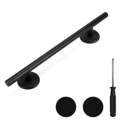Professional Fingerboard Set - Aluminum Alloy Skateboard Obstacle with Non-Slip Base, Rod, and Deck DIY Mini Skatepark Accessory for Fingerboard Players,9.84" Long (Round-Rod-Black)