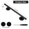 Professional Fingerboard Set - Aluminum Alloy Skateboard Obstacle with Non-Slip Base, Rod, and Deck DIY Mini Skatepark Accessory for Fingerboard Players,9.84" Long (Round-Rod-Black) view 2