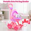 Learn2M 13Pcs Dog Toys for Kids Girls, Pretend Puppy Stroller Playset for Toddler, Electronic Interactive Walking Barking Dog Toy, Pet Care & Feeding Accessories Birthday Gifts for Little Girl 3 4 5 6 view 4