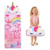 Kids Sleeping Bag Thick Cute Slumber Bag for Kids 2 in 1 Animal Toddler Nap Mat for Boys and Girls Portable Soft Cozy School Mat for Daycare Preschool Kindergarten view 1