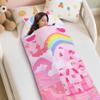 Kids Sleeping Bag Thick Cute Slumber Bag for Kids 2 in 1 Animal Toddler Nap Mat for Boys and Girls Portable Soft Cozy School Mat for Daycare Preschool Kindergarten view 4