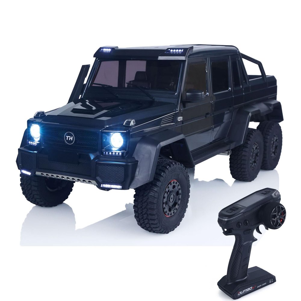 TOUCAN RC HOBBY 1/8 Remote Control Off Road Vehicle KM6 6X6 RC Rock Crawler Car Independent Axle Locks Brushed Motor Light Model for Adult