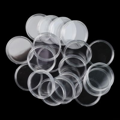 100PCS 32mm Clear Plastic Coin Capsules, Coin Collection Case, Ps Capsules Portable Round Coin-Holders for Collectors, American-Silver Eagle-Liberty-Coin &jfk Half Dollar & Bitcoin-