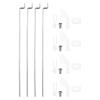 MECCANIXITY 4pcs 304 Stainless Steel 1x60mm Z Push Rods Parts, 4pcs Nylon Control Horns for DIY RC Car Boat Airplane Helicopter Model Replacement, Silver view 1