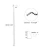MECCANIXITY 4pcs 304 Stainless Steel 1x60mm Z Push Rods Parts, 4pcs Nylon Control Horns for DIY RC Car Boat Airplane Helicopter Model Replacement, Silver view 2