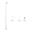 MECCANIXITY 4pcs 304 Stainless Steel 1x60mm Z Push Rods Parts, 4pcs Nylon Control Horns for DIY RC Car Boat Airplane Helicopter Model Replacement, Silver view 3