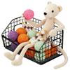 AIDILI Dog Toy Basket, Dog Toy Storage Durable Chew Pet Toy Bin for Pet-Friendly Access Pet Toy Basket with Handles, Foldable view 1