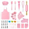 47pcs Kids Cooking Baking Set , Kids Chef Role Play Costume Set for Real Cooking , Chef Hat and Apron Cake Biscuit Tools, Birthday for 4 5 6 7 8 9 10 Year Old ,Toddler Dress Up and Pretend Play view 1