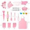 47pcs Kids Cooking Baking Set , Kids Chef Role Play Costume Set for Real Cooking , Chef Hat and Apron Cake Biscuit Tools, Birthday for 4 5 6 7 8 9 10 Year Old ,Toddler Dress Up and Pretend Play view 4