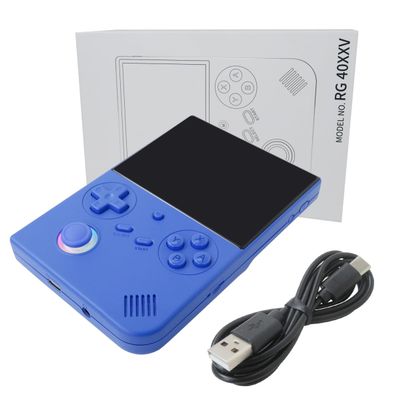 Bryzantine New RG40XX V 4.0 inch Handheld Game Console with 64G TF Card, 5000+ Games with 16 Million Color RGB Joystick Lighting Support Constant Light- Blue